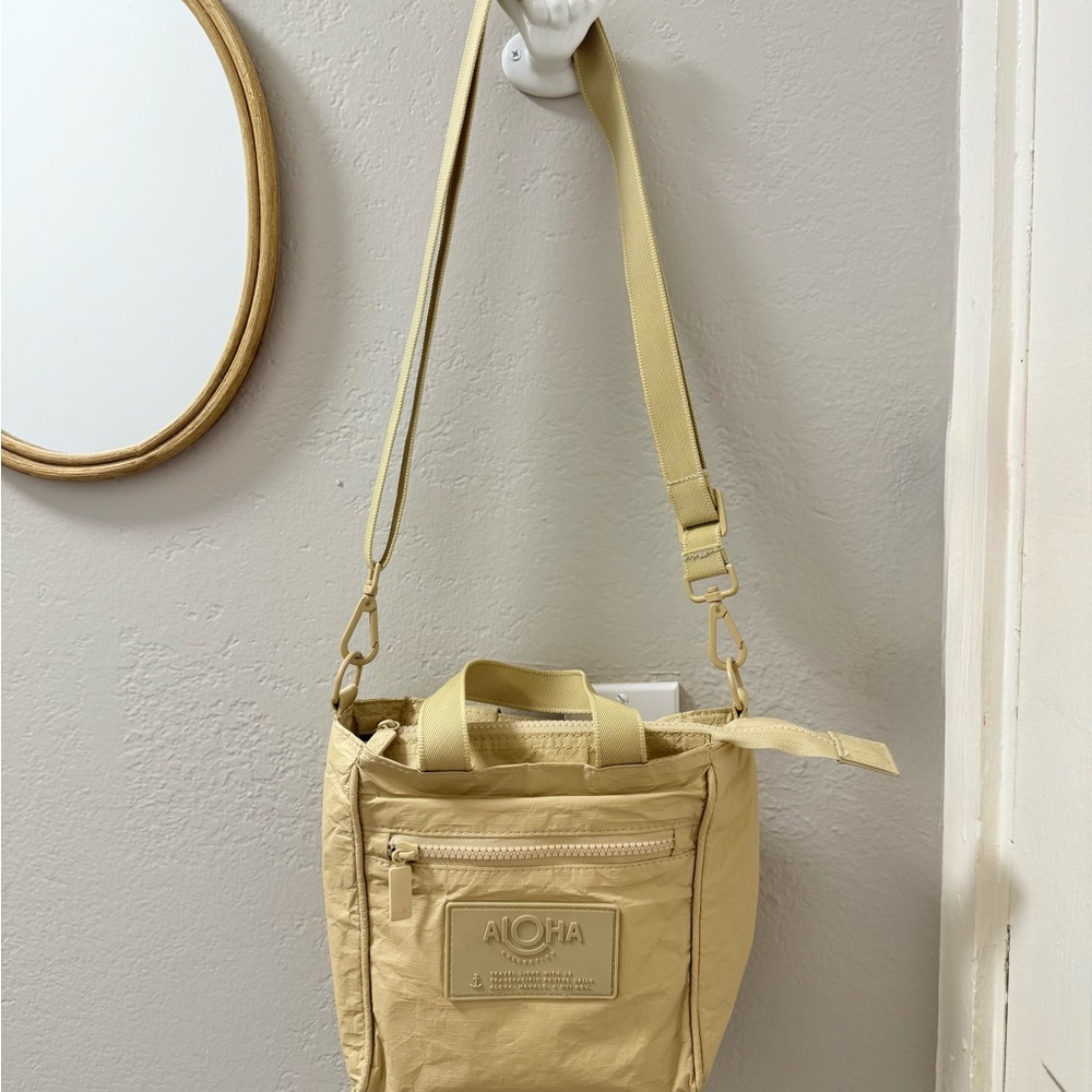 Aloha collection Beige Crossbody mini tote Bag